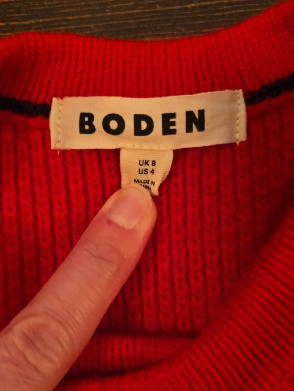 Boden Red Textured Knit Cardigan - Picture 7 of 7